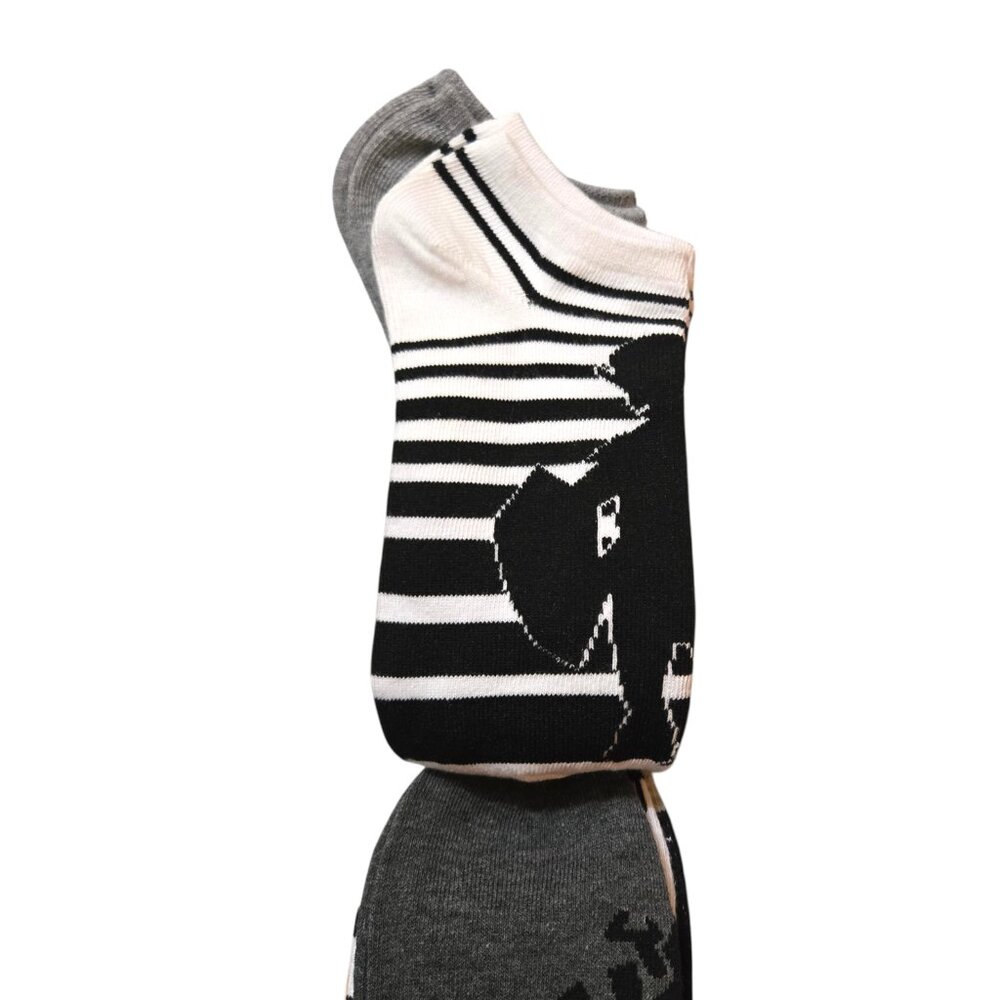 Legend of Zelda No Show Socks Black White Gray Nintendo Gamer Style Size 4‑10 - Picture 5 of 10